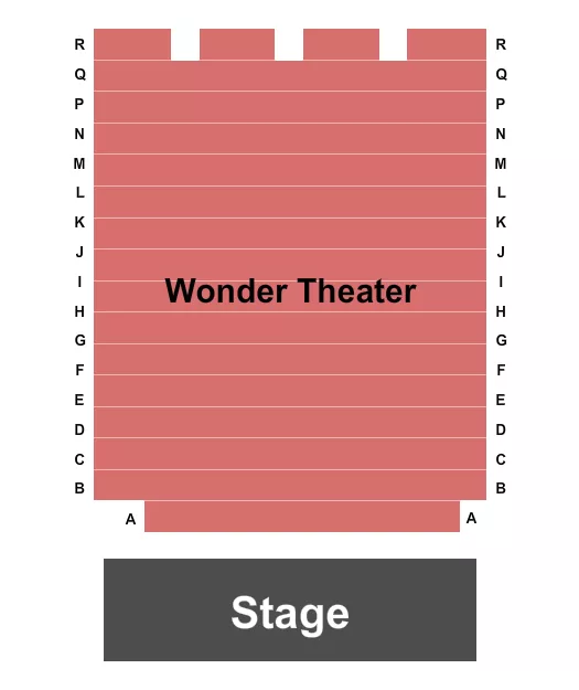 WONDER THEATRE SAN ANTONIO ENDSTAGE Seating Map Seating Chart