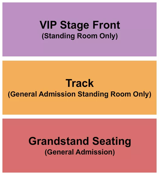 GA SEATED GA TRACK VIP Seating Map Seating Chart