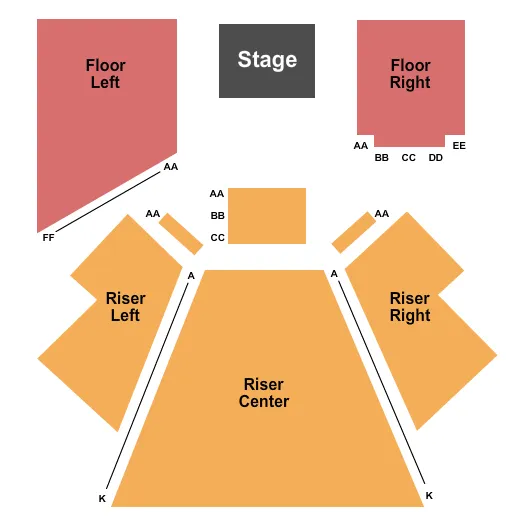 ENDSTAGE Seating Map Seating Chart