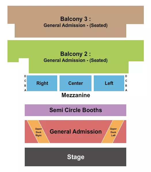 ENDSTAGE GA 2 Seating Map Seating Chart