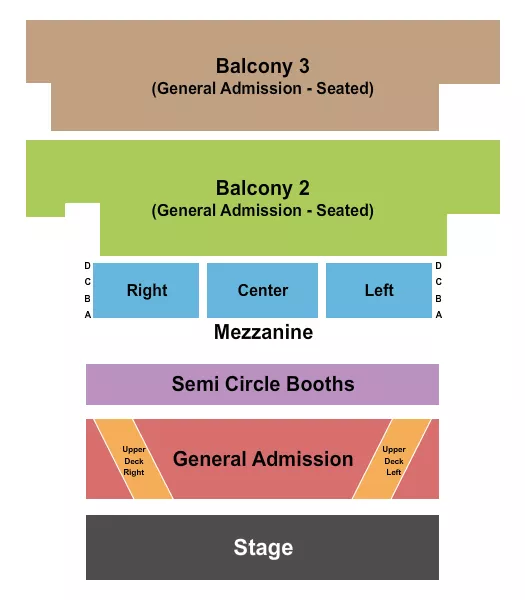 GA FLOOR GA BALC RSV MEZZ Seating Map Seating Chart