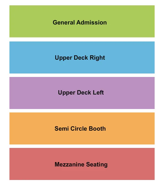 JELLY ROLL Seating Map Seating Chart