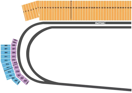 RACING 3 Seating Map Seating Chart