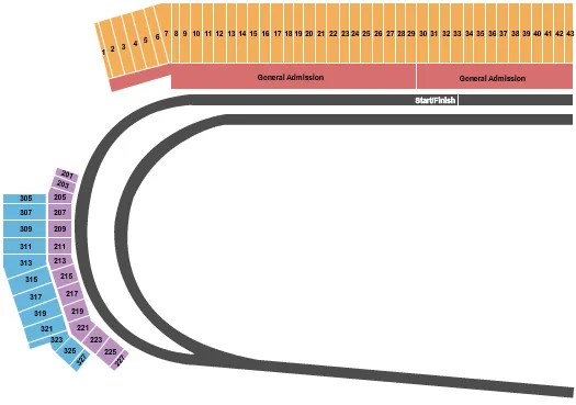 RACING Seating Map Seating Chart