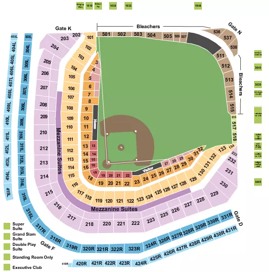 BASEBALL Seating Map Seating Chart