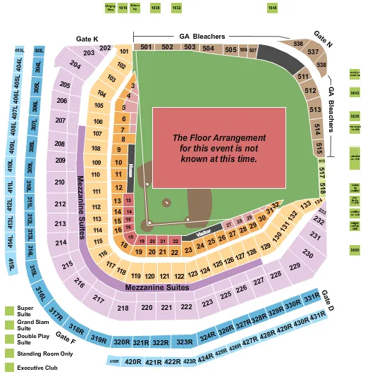 GENERIC FIELD Seating Map Seating Chart