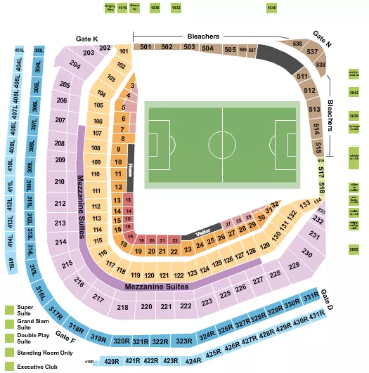 SOCCER 1 Seating Map Seating Chart