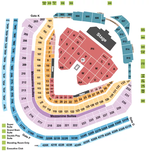 TYLER CHILDERS Seating Map Seating Chart