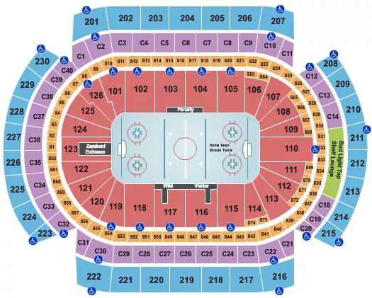 HOCKEY Seating Map Seating Chart
