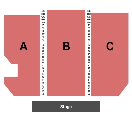 END STAGE Seating Map Seating Chart