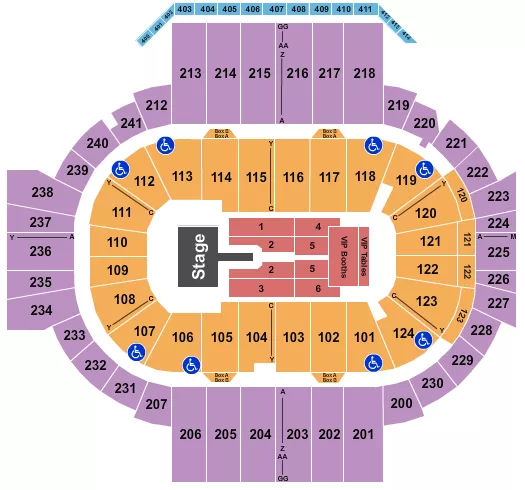 MARY J BLIGE Seating Map Seating Chart