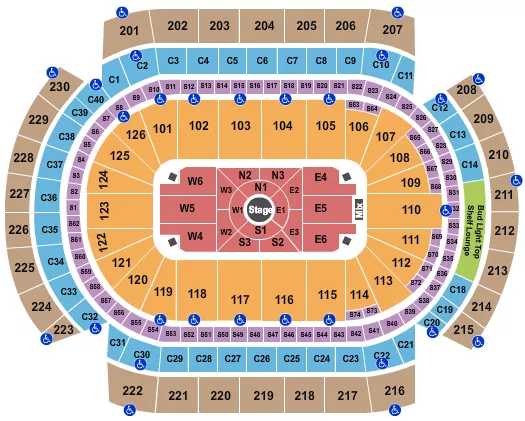 CENTER STAGE 3 Seating Map Seating Chart