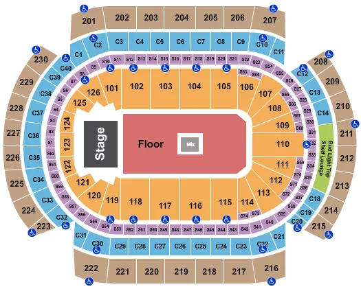 ENDSTAGE GA FLOOR 2 Seating Map Seating Chart