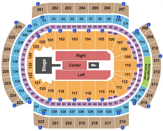 ENDSTAGE PIT 2 Seating Map Seating Chart