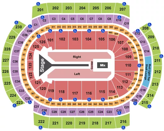 MAROON 5 2025 Seating Map Seating Chart