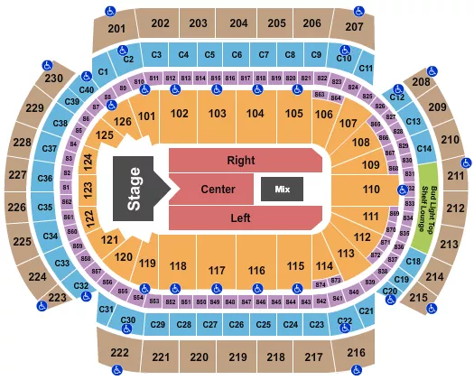 RASCAL FLATTS Seating Map Seating Chart