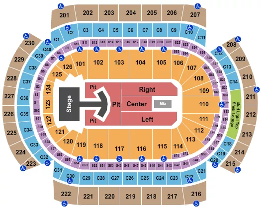 THE LUMINEERS Seating Map Seating Chart