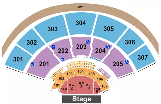 XFINITY CENTER MA ENDSTAGE FLOOR 1 5 Seating Map Seating Chart