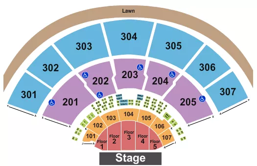 XFINITY CENTER MA ENDSTAGE FLOOR 1 5 Seating Map Seating Chart