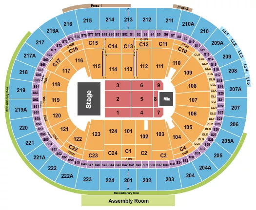 ANDREA BOCELLI Seating Map Seating Chart