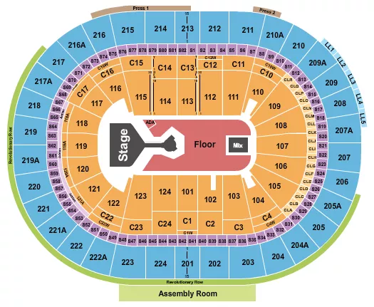 DON TOLIVER Seating Map Seating Chart