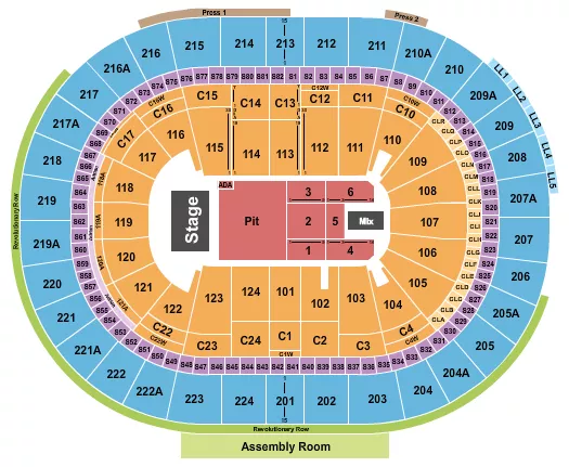 ENDSTAGE GA PIT 3 Seating Map Seating Chart