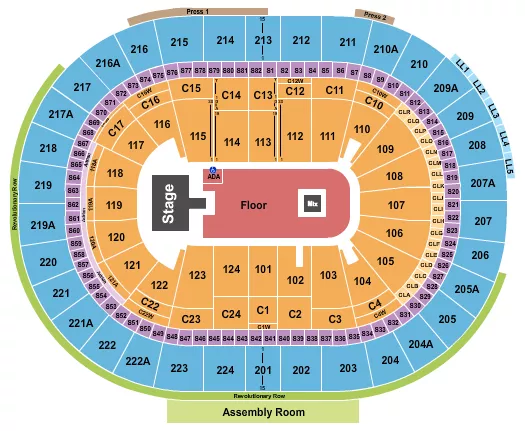 GA FLOOR WITH CATWALK Seating Map Seating Chart