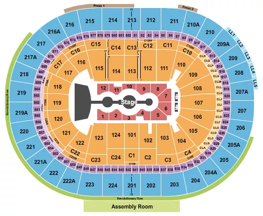 GRACIE ABRAMS 2 Seating Map Seating Chart