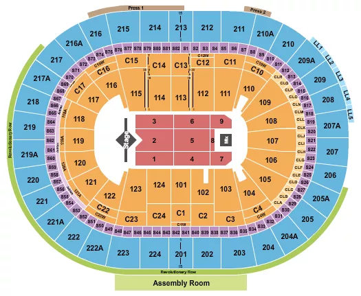 J COLE Seating Map Seating Chart