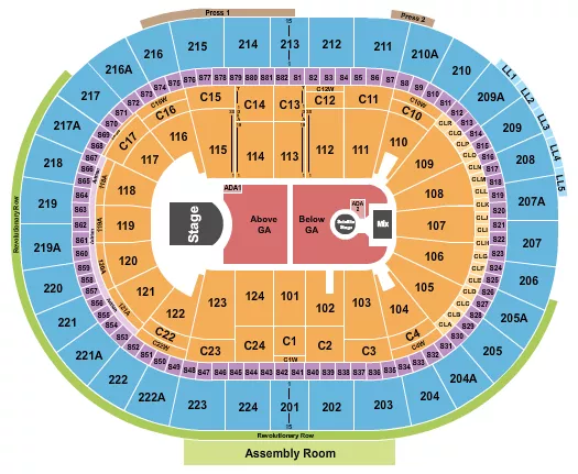 PHOEBE BRIDGERS Seating Map Seating Chart