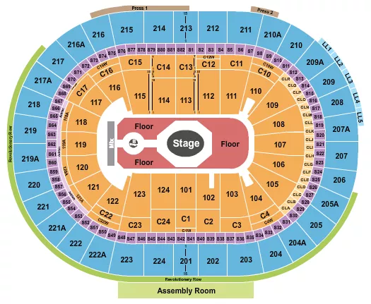 TAME IMPALA Seating Map Seating Chart