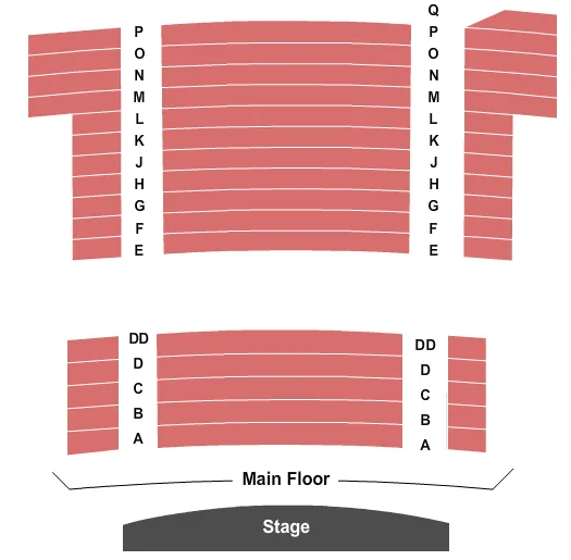 END STAGE Seating Map Seating Chart