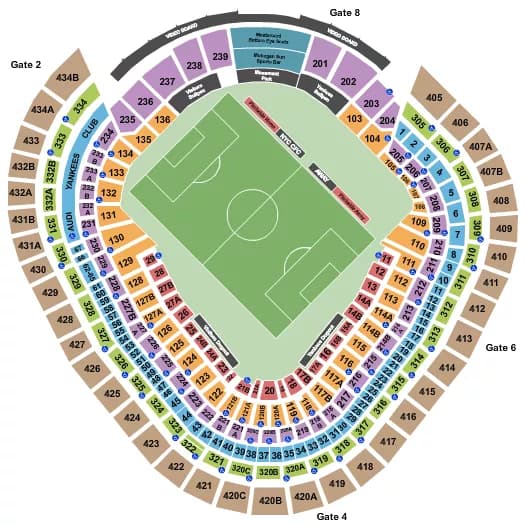 SOCCER 2 Seating Map Seating Chart
