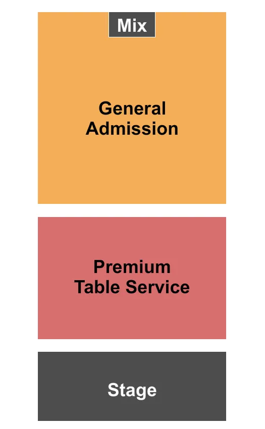 TABLES AND GA Seating Map Seating Chart