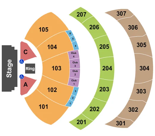 BOXING Seating Map Seating Chart