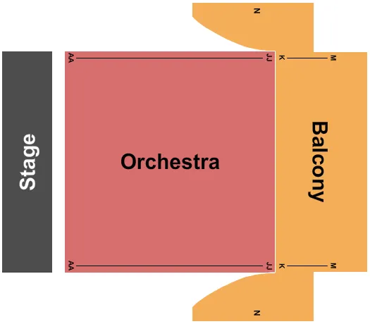 ENDSTAGE ORCH BALC Seating Map Seating Chart