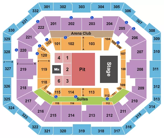 ENDSTAGE GA PIT 2 Seating Map Seating Chart