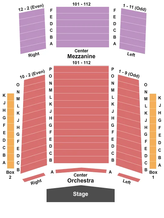 ZILKHA HALL HOBBY CENTER END STAGE Seating Map Seating Chart