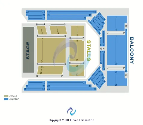 END STAGE Seating Map Seating Chart