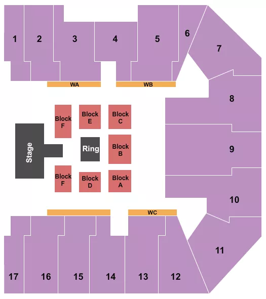WWE Seating Map Seating Chart