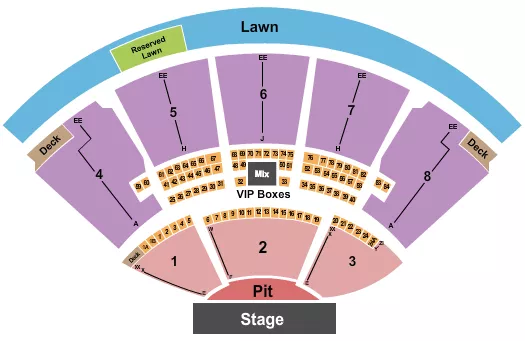 ENDSTAGE GA PIT E F Seating Map Seating Chart