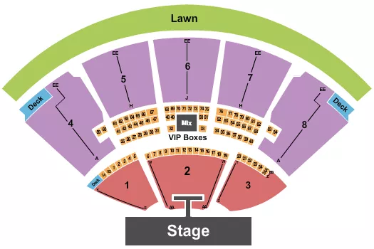 ENDSTAGE WITH CATWALK Seating Map Seating Chart