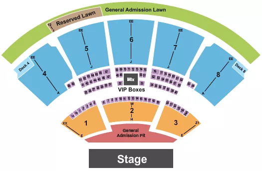 ENDSTAGE GA PIT RESERVED LAWN Seating Map Seating Chart