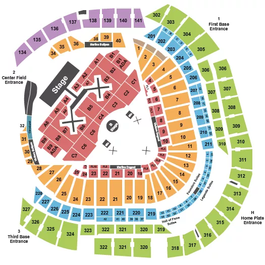 CHRIS BROWN Seating Map Seating Chart