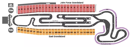 RACING SRO Seating Map Seating Chart